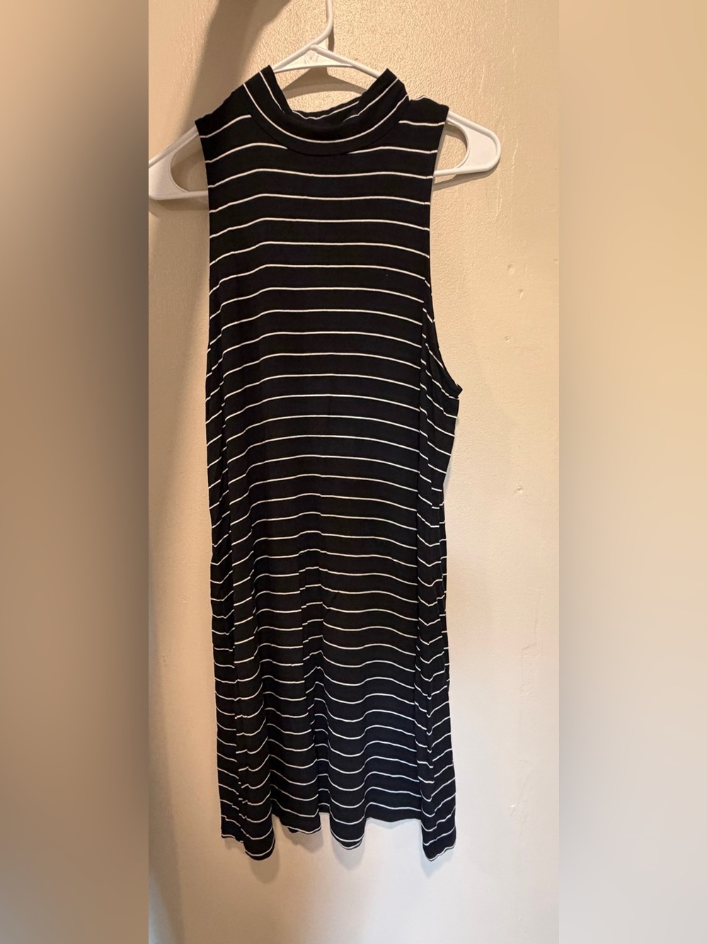 Aeropostale Black and White Striped Midi Dress